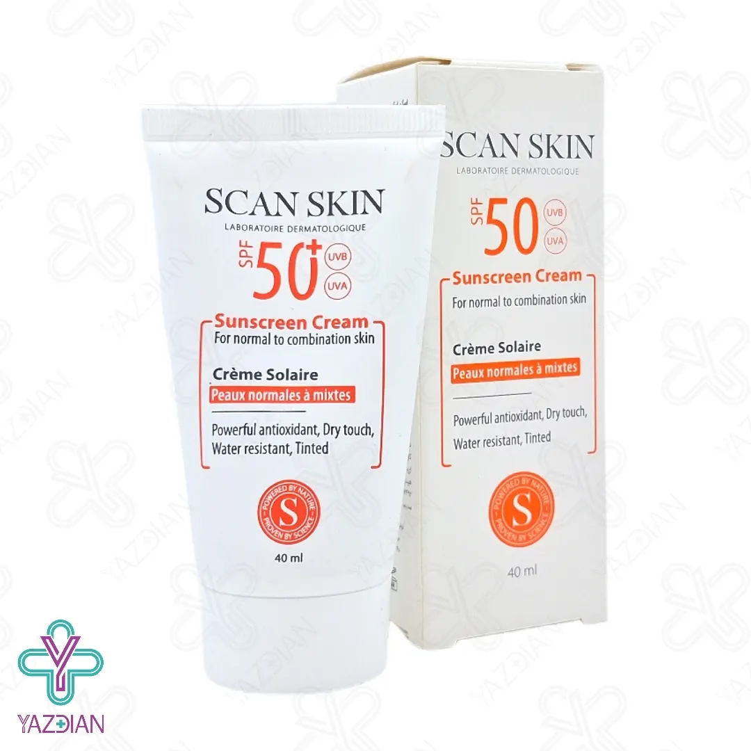کرم ضد آفتاب SPF50 اسکن اسکین پوست نرمال تا مختلط - رنگی