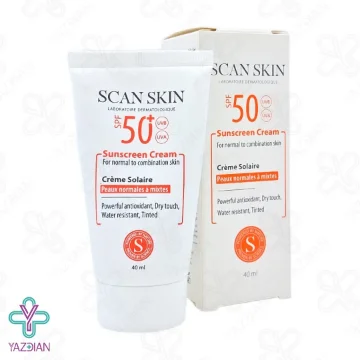 کرم ضد آفتاب SPF50 اسکن اسکین پوست نرمال تا مختلط - رنگی