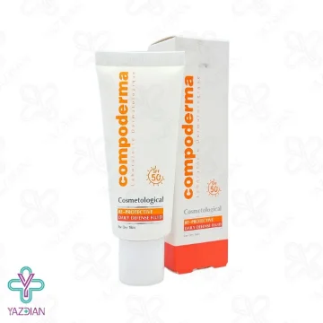 کرم ضد آفتاب هیدراته SPF50 پوست خشک و خیلی خشک کامپودرما - بی رنگ