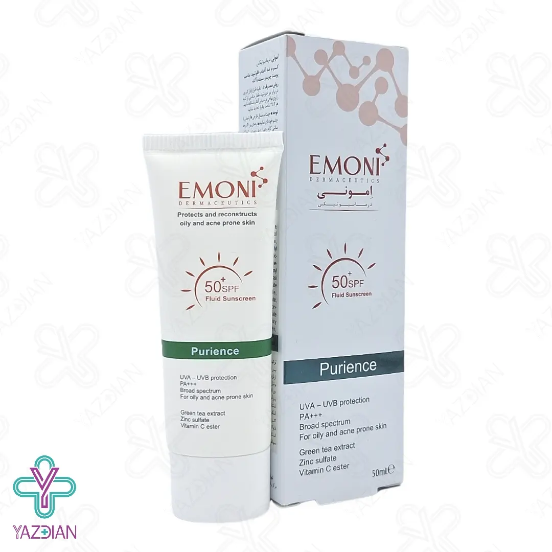 کرم فلوئید ضد آفتاب SPF50 پوست چرب امونی – بی رنگ	