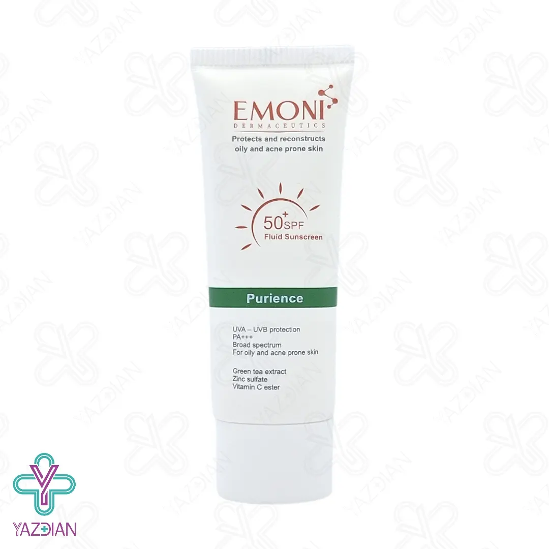 کرم فلوئید ضد آفتاب SPF50 پوست چرب امونی – بی رنگ	