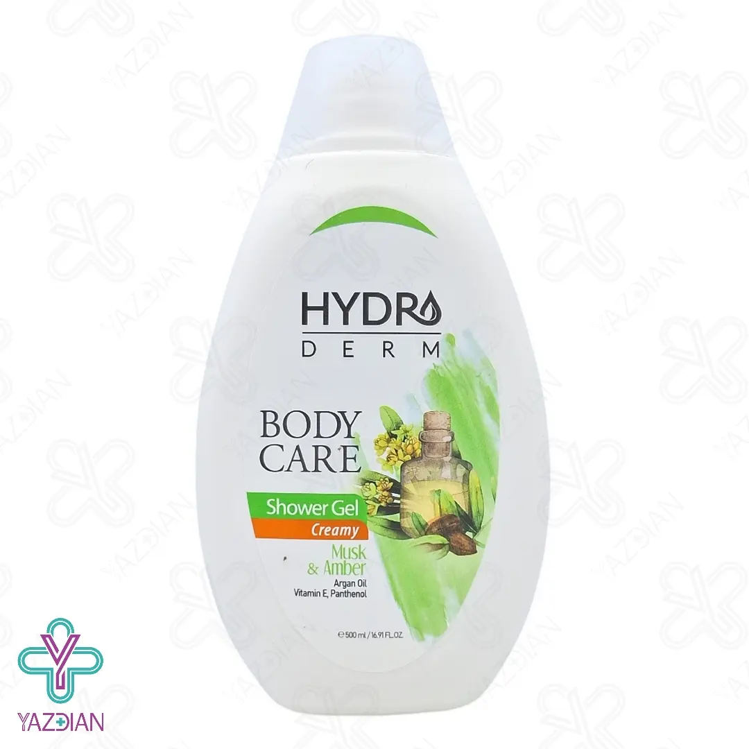 شامپو بدن کرمی مشک و عنبر هیدرودرم - 500 میلی لیتر	