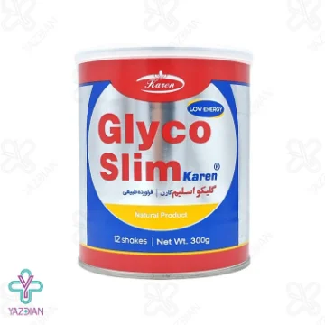پودر کاهش وزن اسلیم لست3 گلیکو اسلیم شکلاتی کارن - 300 گرم	