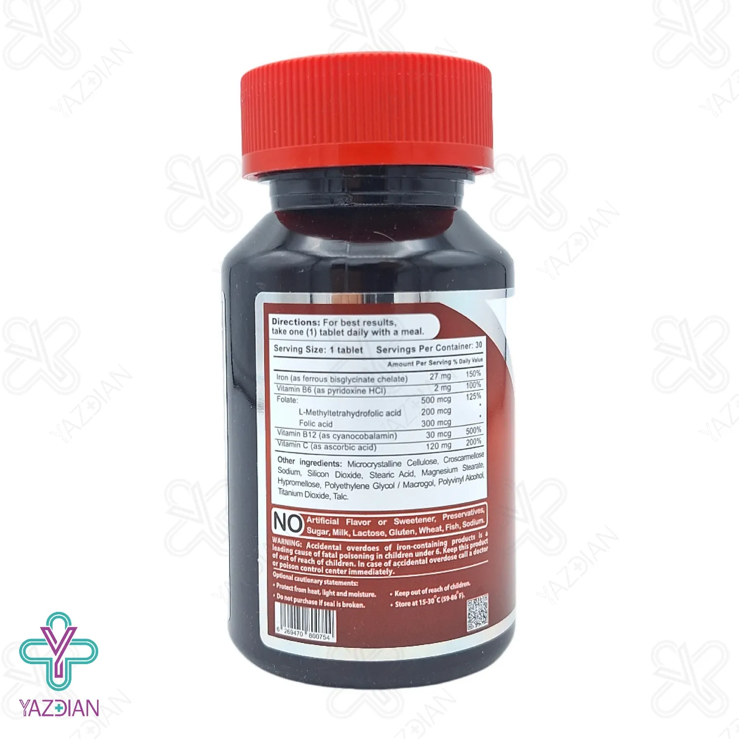 قرص آهن آیرونکس مای نوتریشن - 30 عددی	