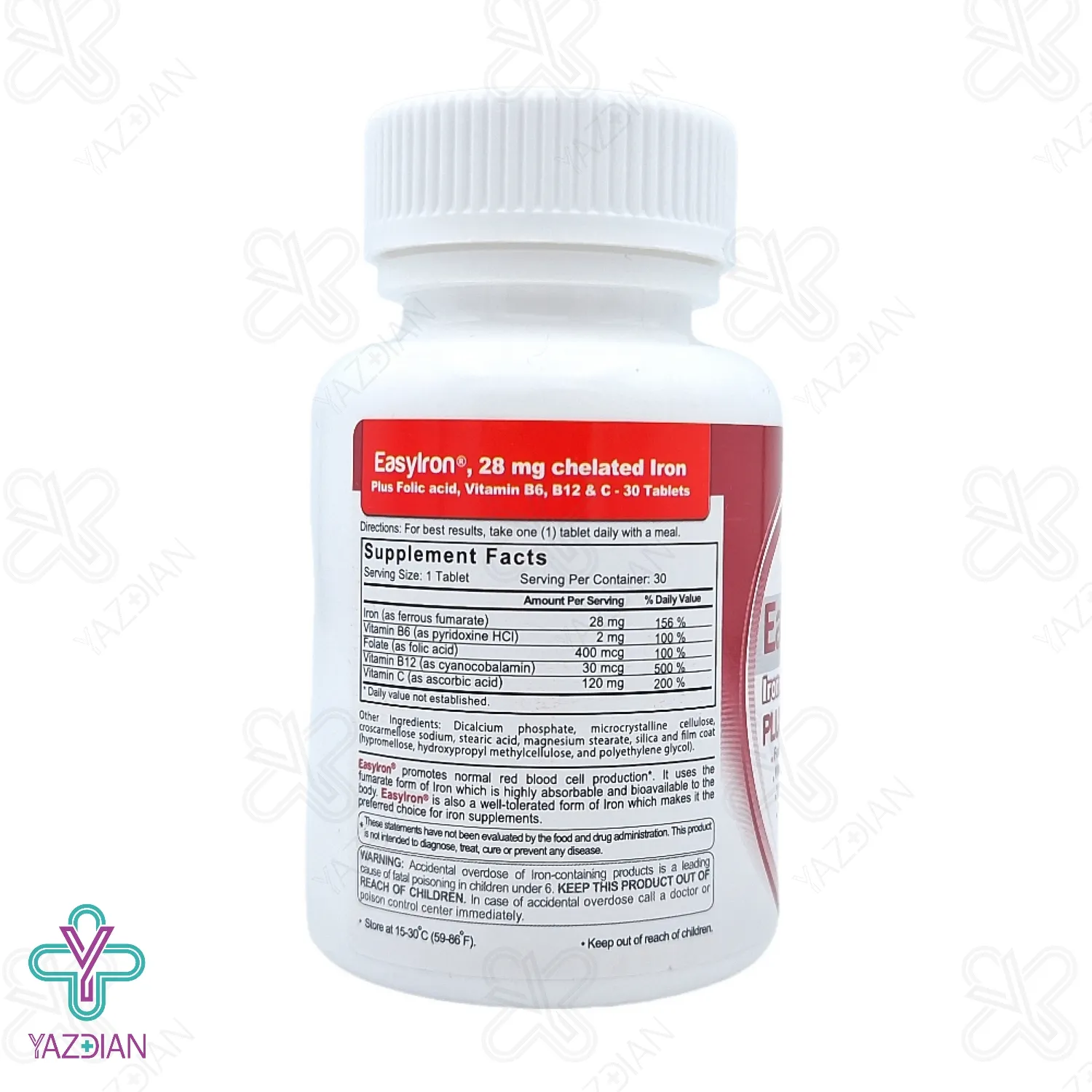 قرص آهن ایزی آیرون پلاس نکست ساپلمنت - 30 عددی	