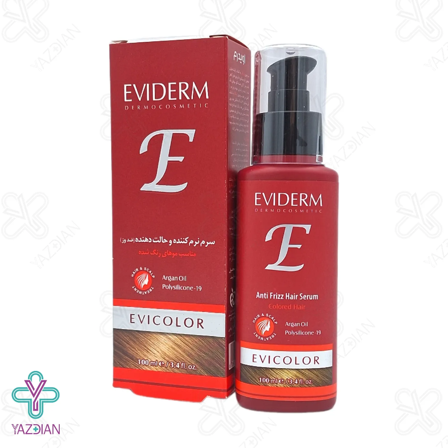 سرم مو آنتی فریز موهای رنگ شده مدل EVICOLOR اویدرم - 100 میلی لیتر	