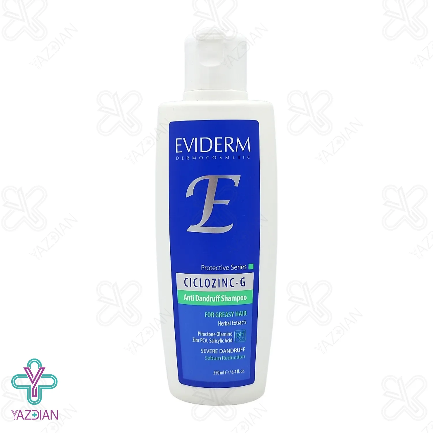 شامپو ضدشوره موهای چرب سیکلوزینک جی اویدرم - 250 میلی لیتر	