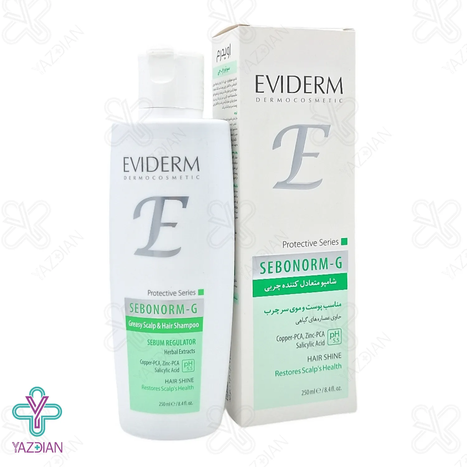 شامپو متعادل کننده چربی سبونورم جی اویدرم - 250 میلی لیتر	