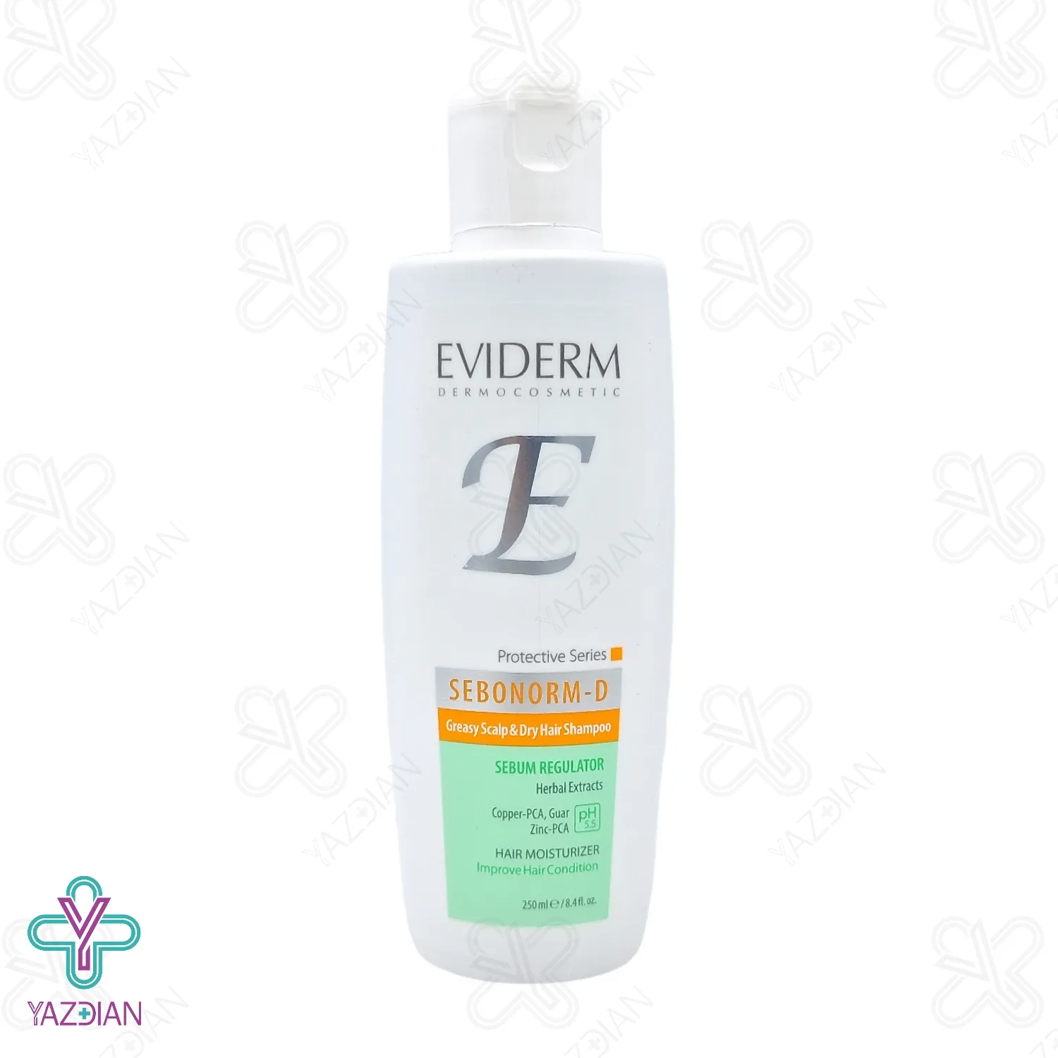 شامپو متعادل کننده چربی موی خشک و کف سر چرب سبونورم دی اویدرم - 250 میلی لیتر	