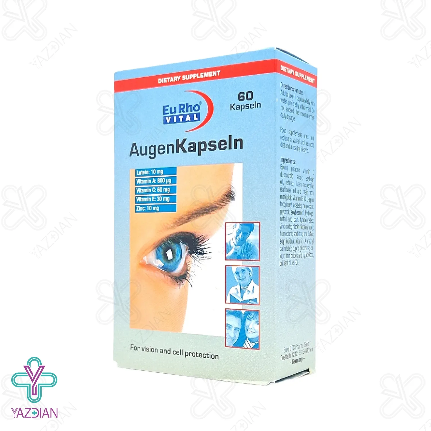 کپسول تقویت چشم اوژن یوروویتال - 60 عددی	