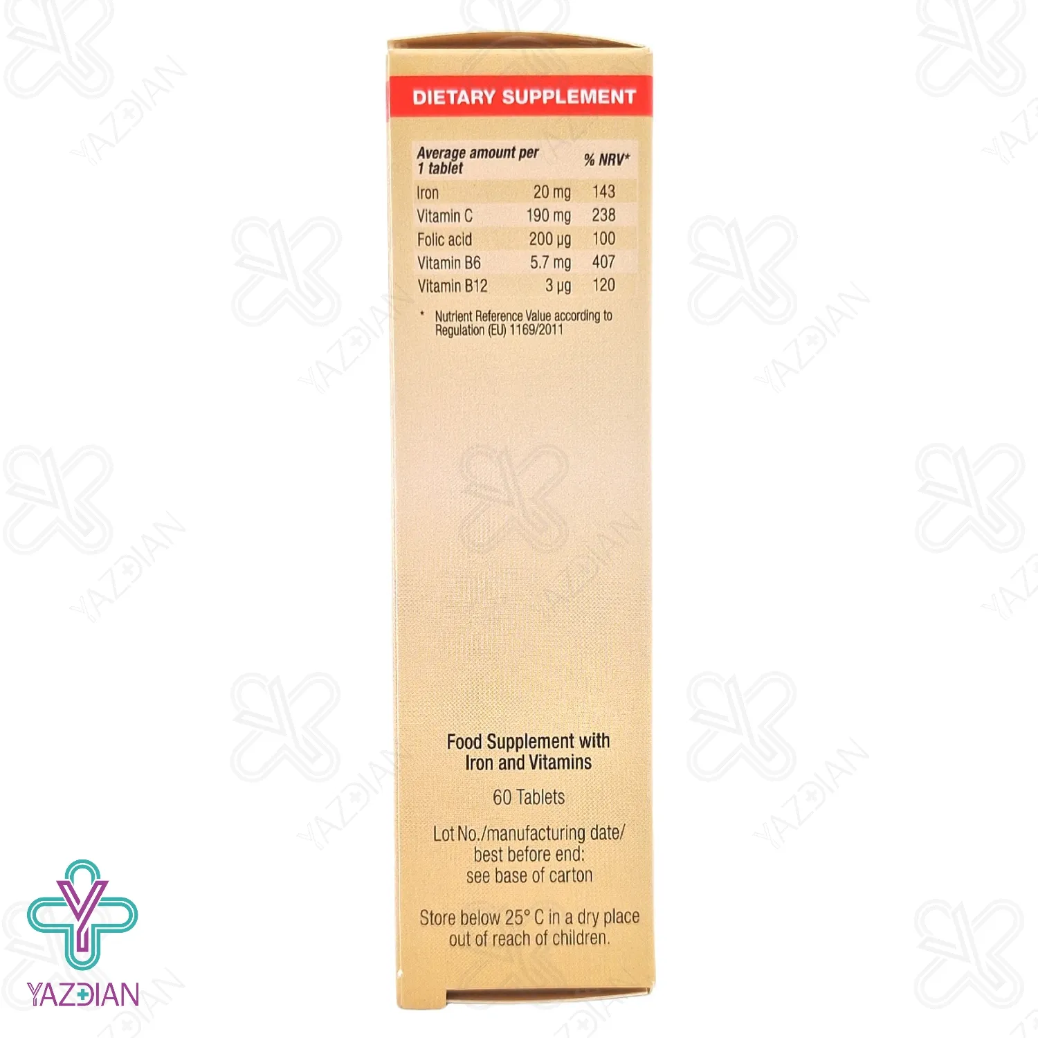 قرص آهن آیزن پلاس یوروویتال - 60 عددی	