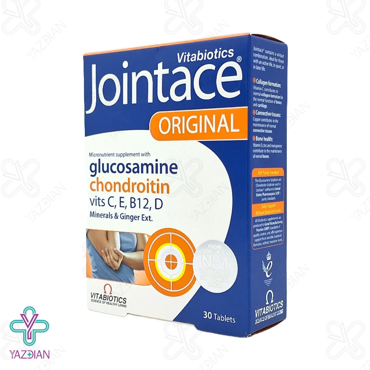 قرص مفاصل جوینتیس ویتابیوتیکس حاوی گلوکزامین و کندروتین - 30 عددی	