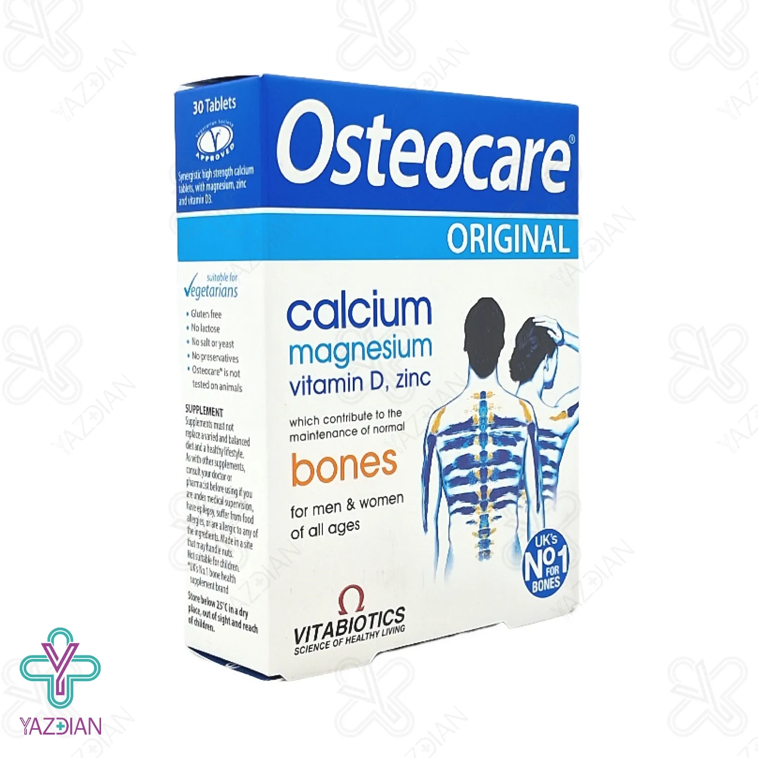 قرص کلسیم منیزیم زینک استئوکر ویتابیوتیکس - 30 عددی	