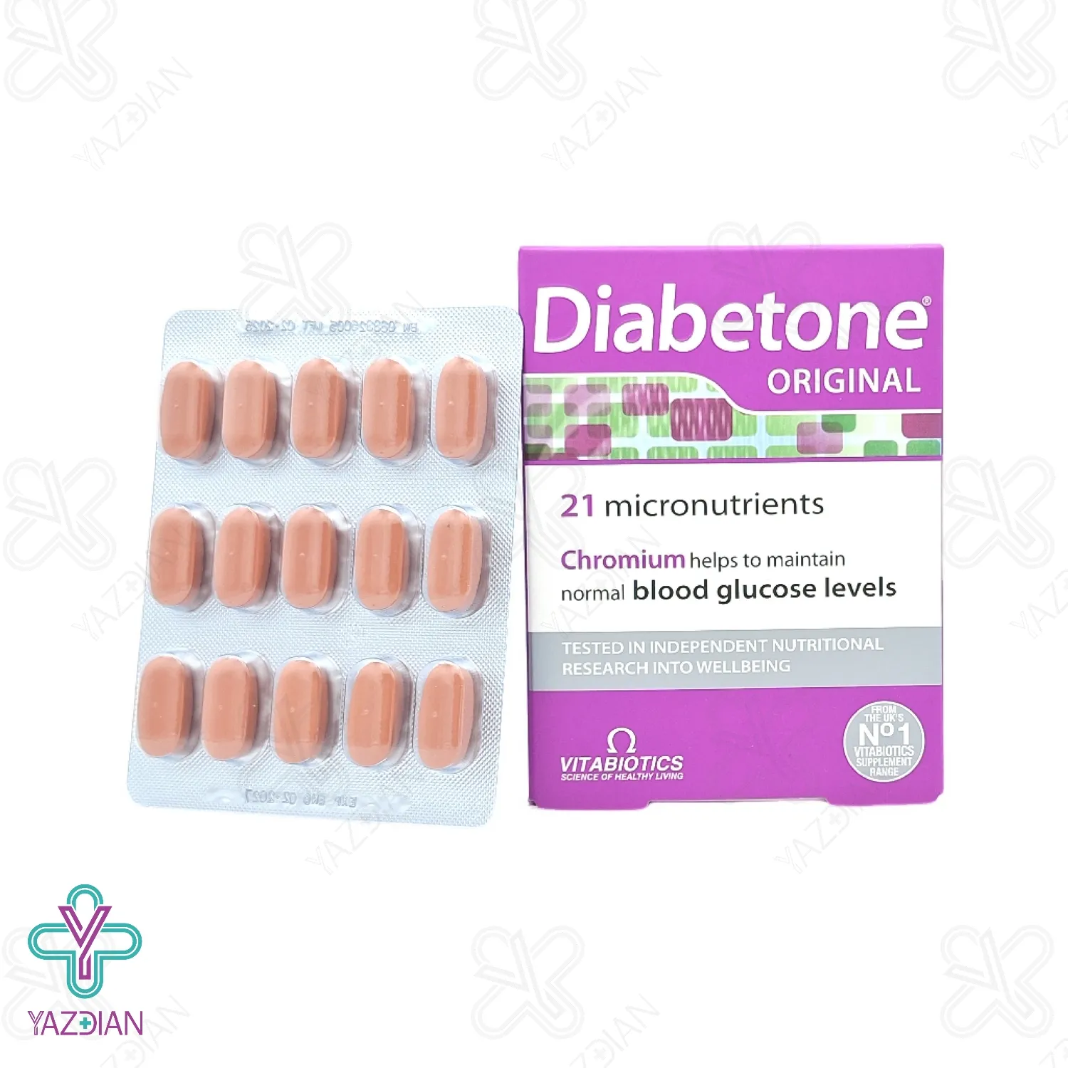 قرص مولتی ویتامین دیابتون ویتابیوتیکس - 30 عددی	