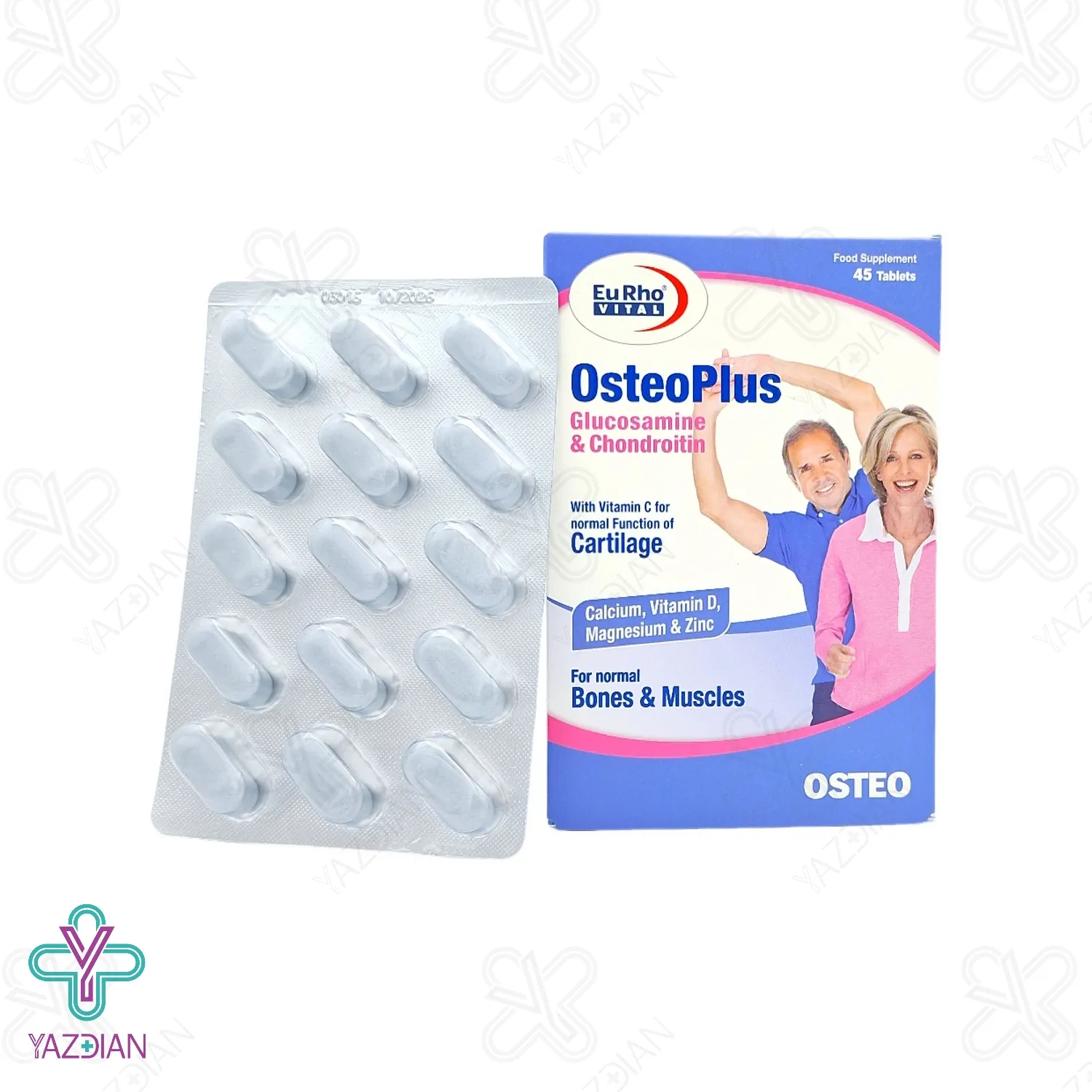 قرص تقویت مفاصل استئوپلاس یوروویتال - 45 عددی	
