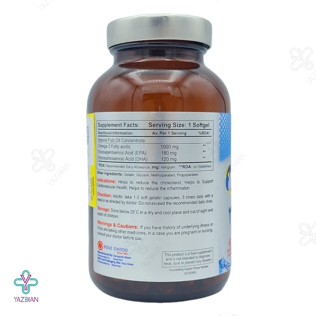 سافت ژل امگا3 1000 رزاویت - 60 عددی 
