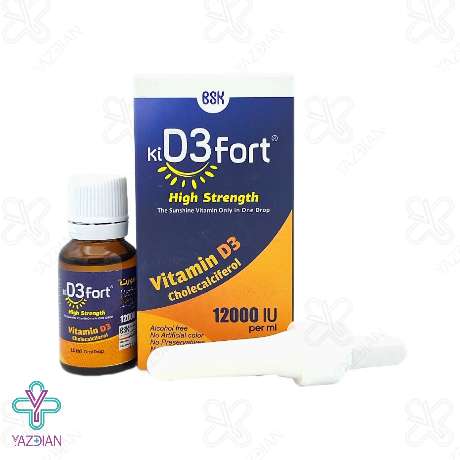 قطره د3 کید3 فورت بی اس کی - 15 میلی لیتر	