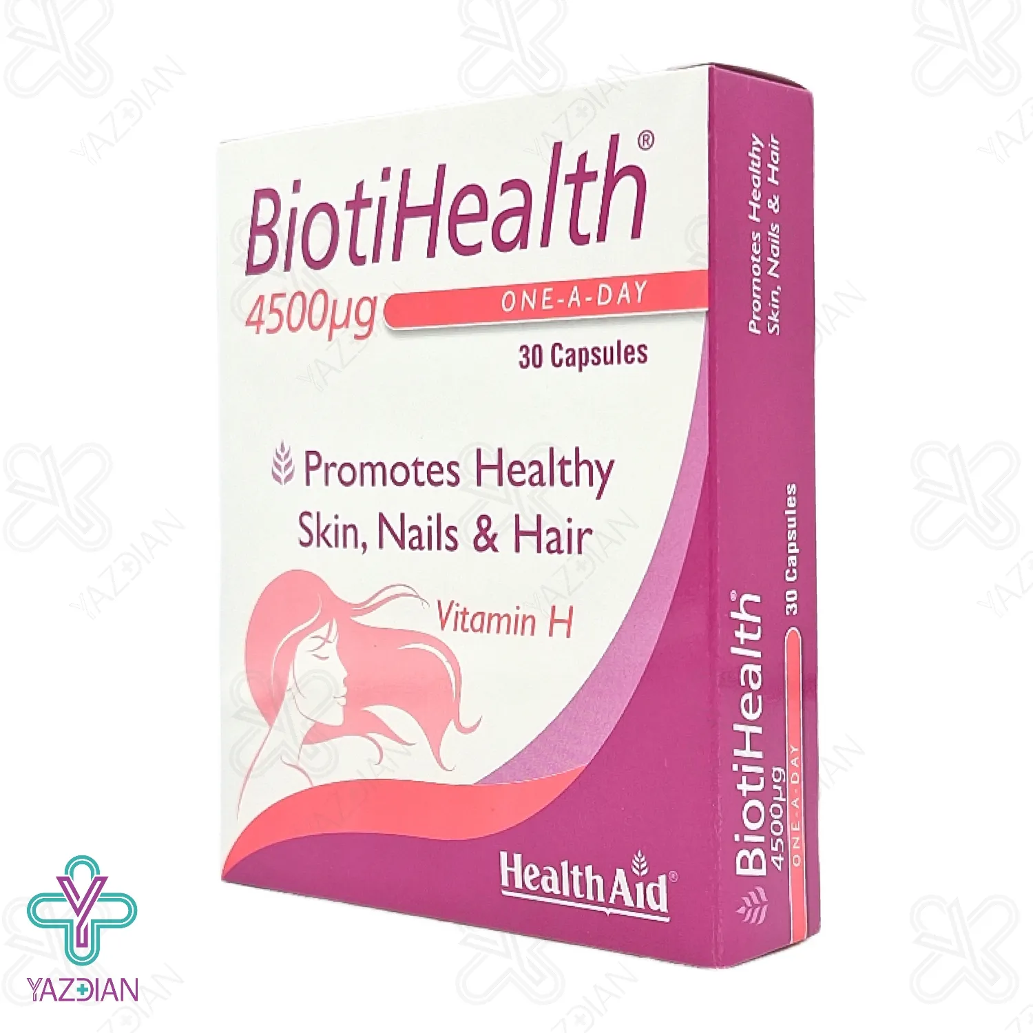 کپسول بیوتین بیوتی هلث 4500 میکروگرم هلث اید – 30 عددی	