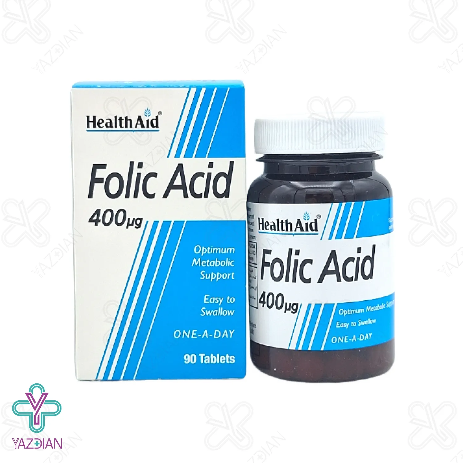 قرص فولیک اسید 400 میکروگرم هلث اید - 90 عددی	