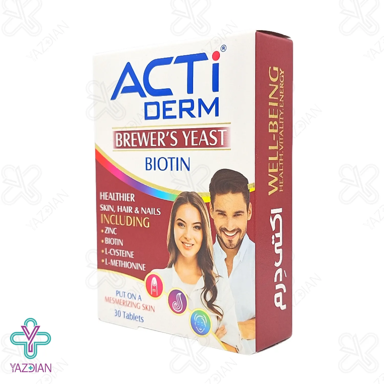 قرص تقویت پوست مو و ناخن اکتی درم ابیان دارو - 30 عددی	