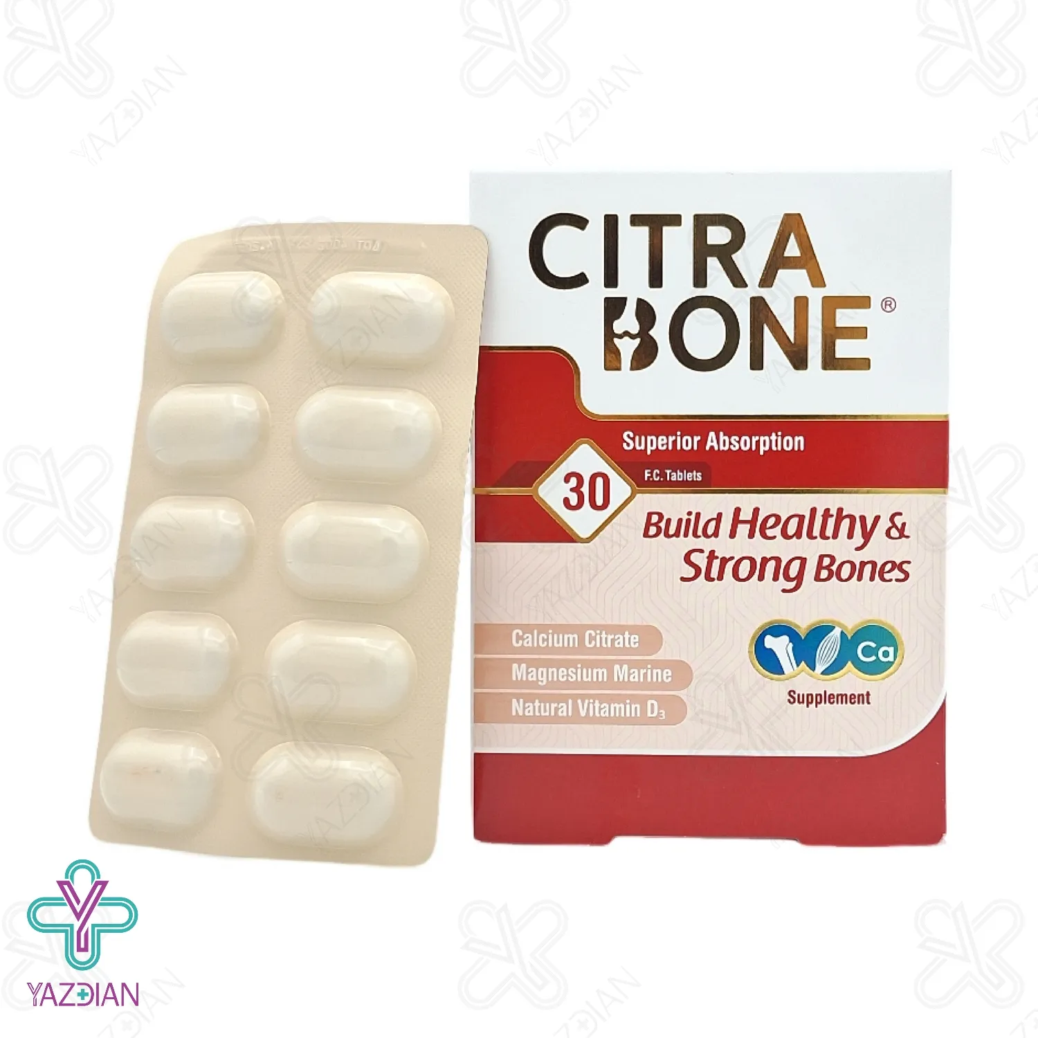 قرص کلسیم سیترات منیزیم د3 سیترابن هولیستیکا - 30 عددی	