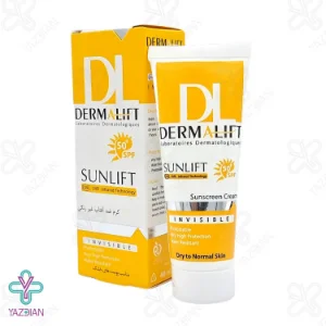 کرم ضد آفتاب SPF 50 پوست خشک درمالیفت - بی رنگ	