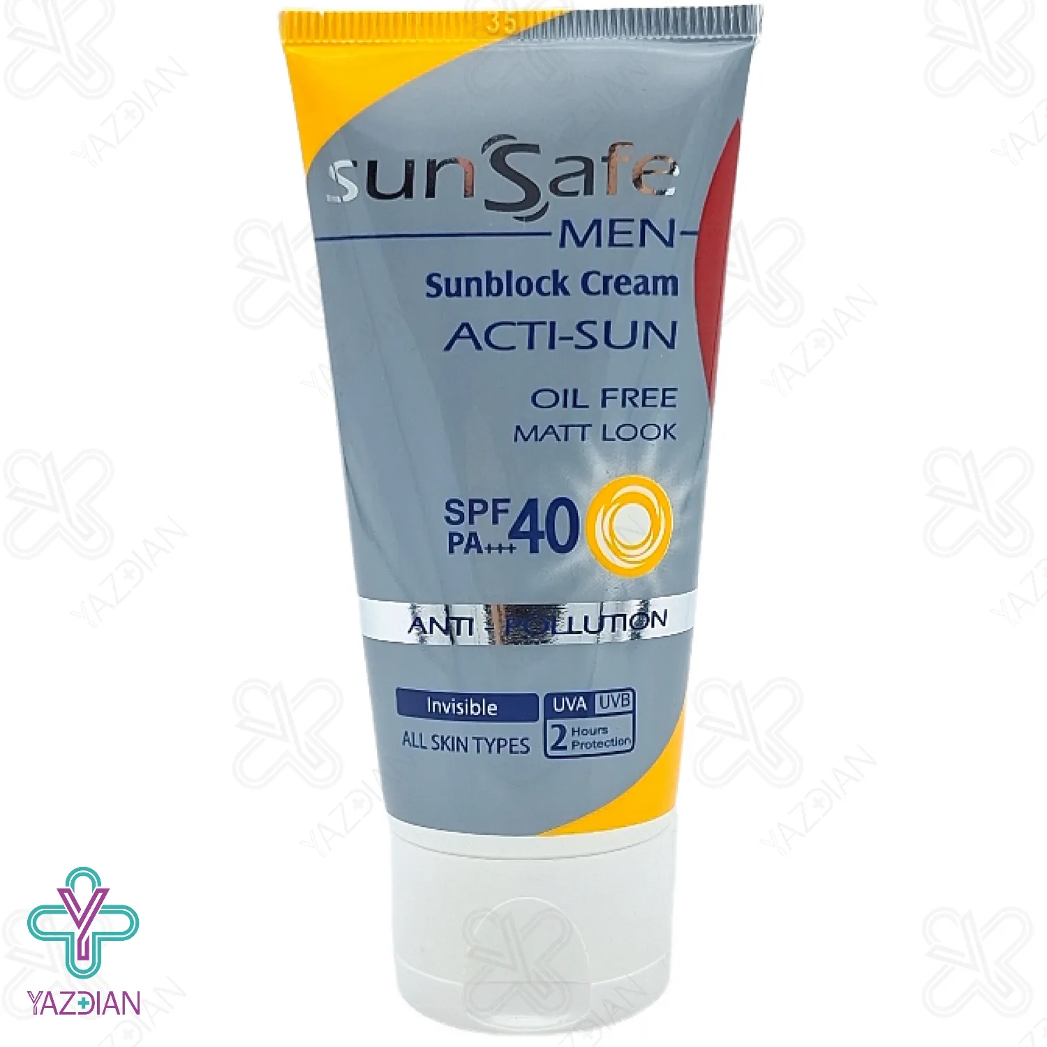 کرم ضد آفتاب آقایان SPF 40 سان سیف - بی رنگ	