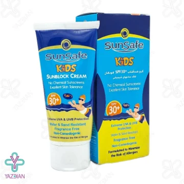 کرم ضد آفتاب کودکان SPF 30 سان سیف - بی رنگ	