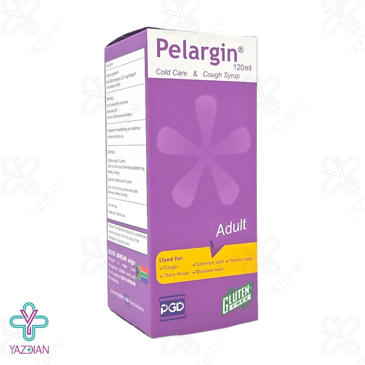 شربت سرماخوردگی بزرگسالان پلارژین پارس گیتا دارو - 120 میلی لیتر	