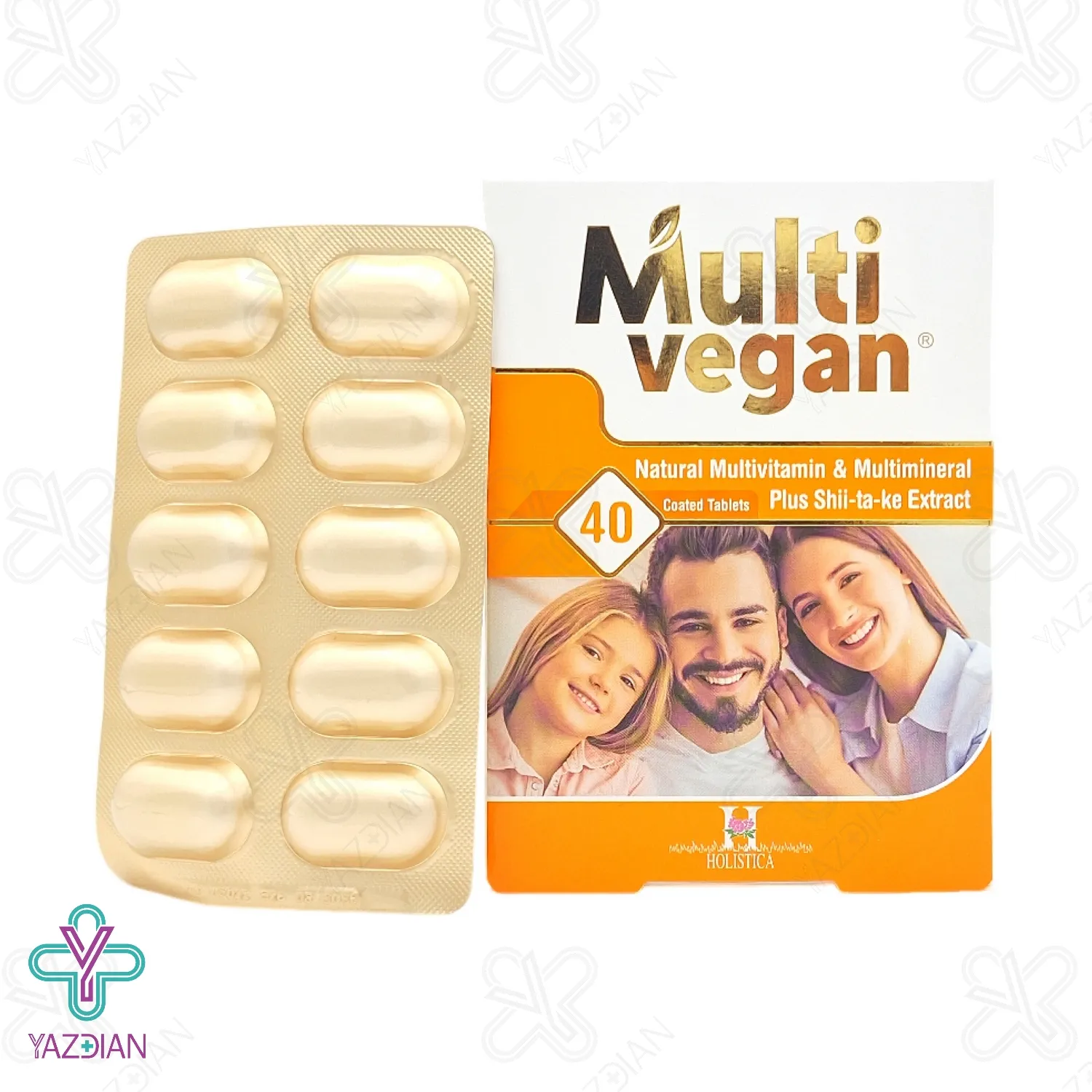 قرص مولتی ویتامین مینرال مولتی وگان هولیستیکا - 40 عددی	