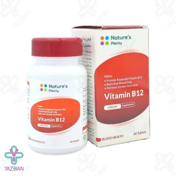قرص ویتامین ب12 500 میکروگرم نیچرز پلنتی - 60 عددی	