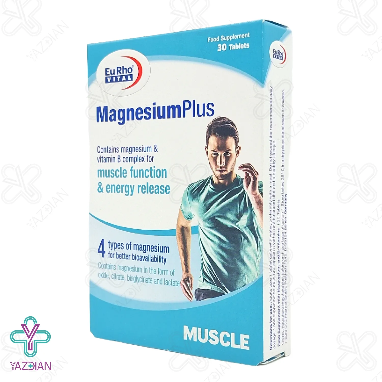 قرص منیزیم پلاس یوروویتال - 30 عددی	