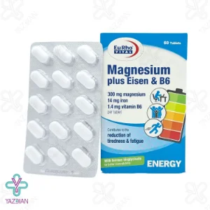 قرص منیزیم پلاس آیزن و ب6 یوروویتال - 60 عددی	