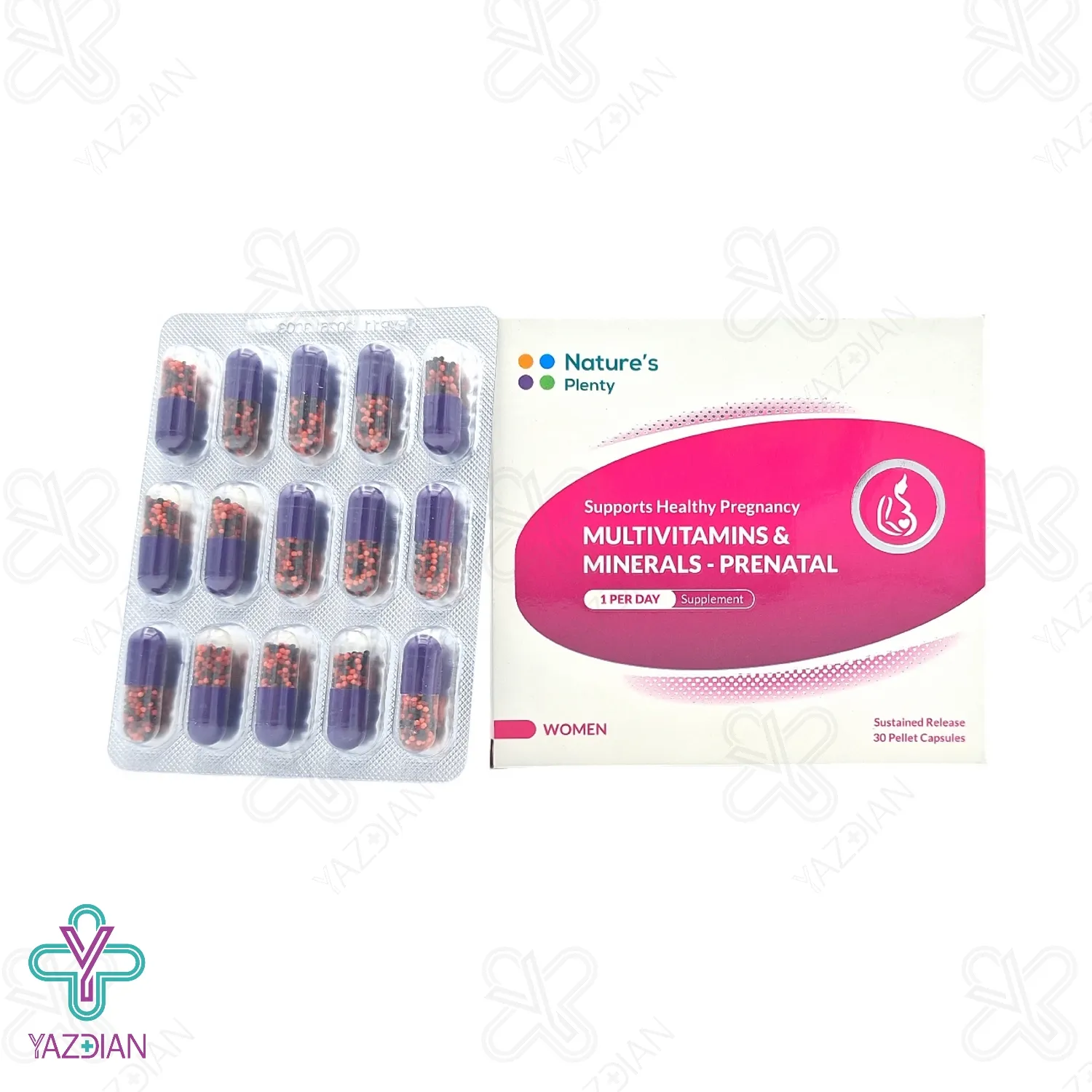 قرص مولتی ویتامین پریناتال بانوان نیچرز پلنتی - 30 عددی	