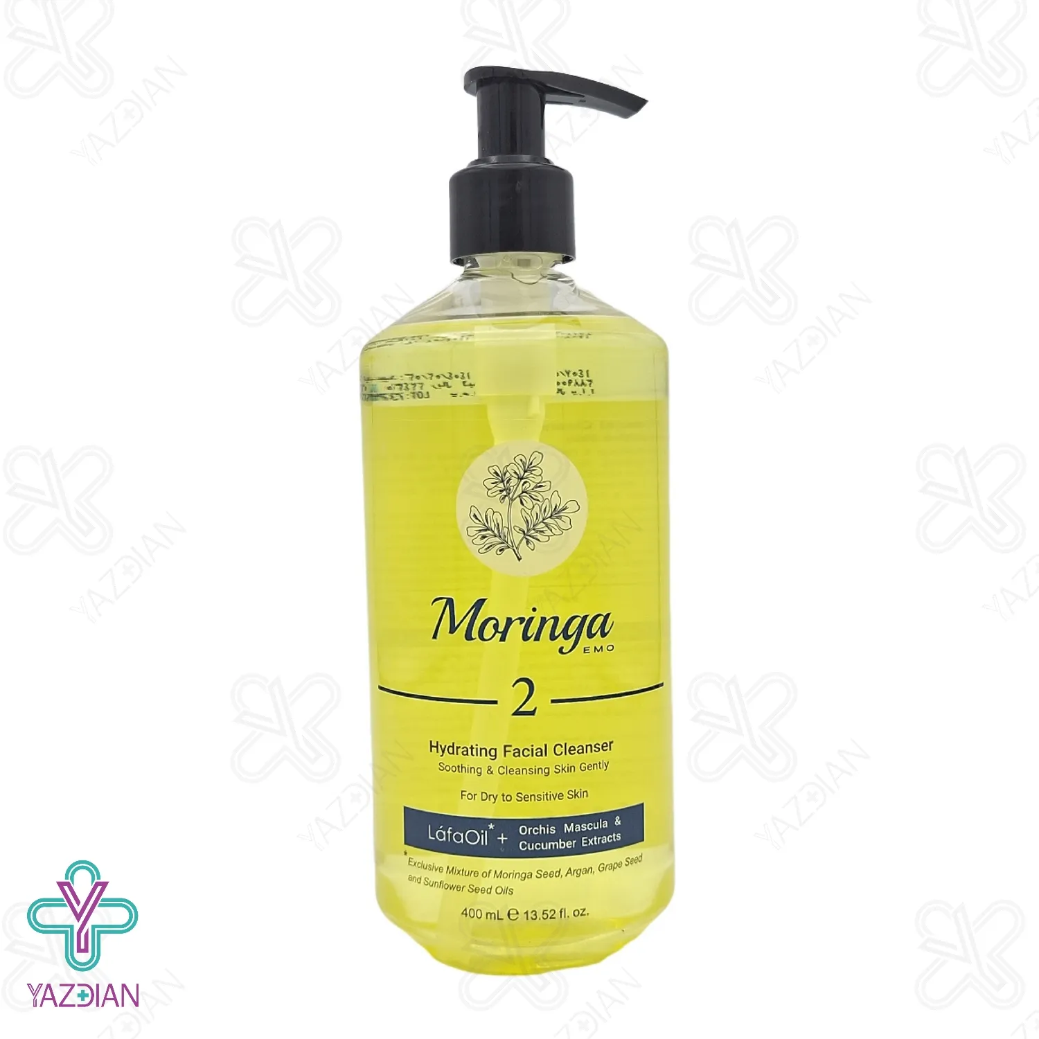 ژل شستشوی صورت پوست خشک مورینگا - 400 میلی لیتر	