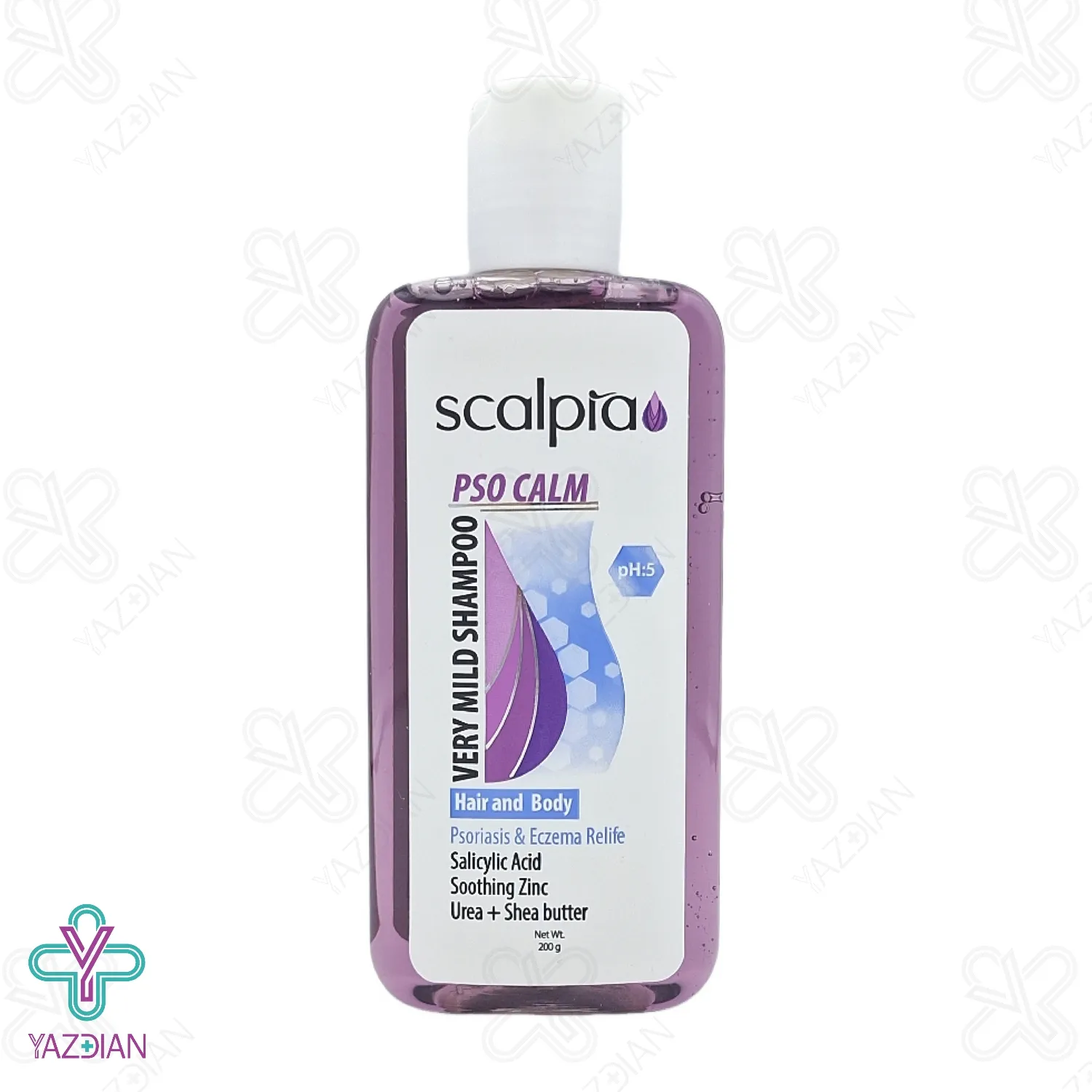 شامپو ملایم سر و بدن پوست حساس اسکالپیا - 200 میلی لیتر	