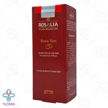 کرم ضد آفتاب SPF 50 فاقد چربی رزالیا - بژ طبیعی