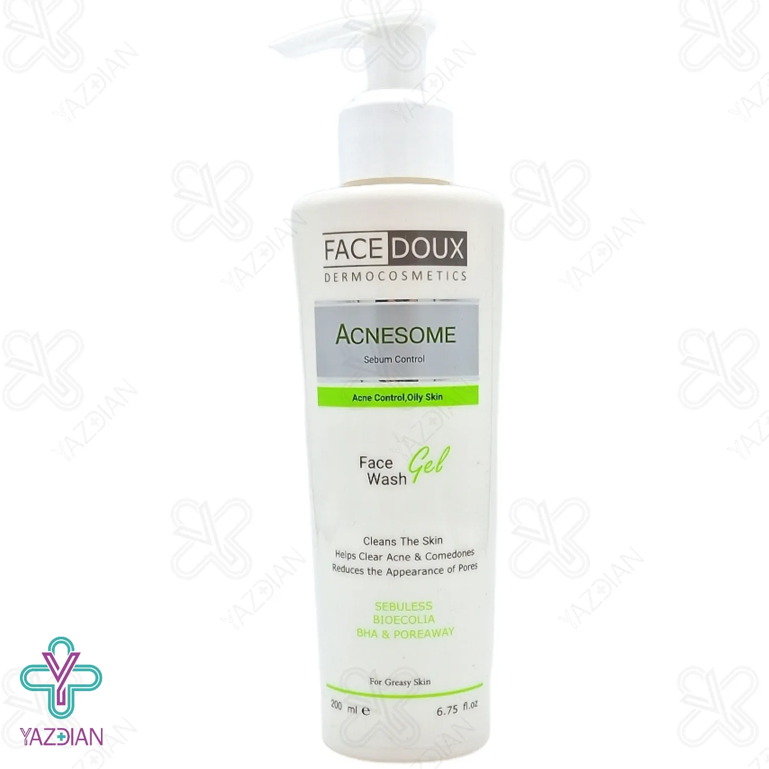 ژل شستشو صورت آکنه زوم فیس دوکس مناسب پوست های چرب - 200 میلی لیتر	