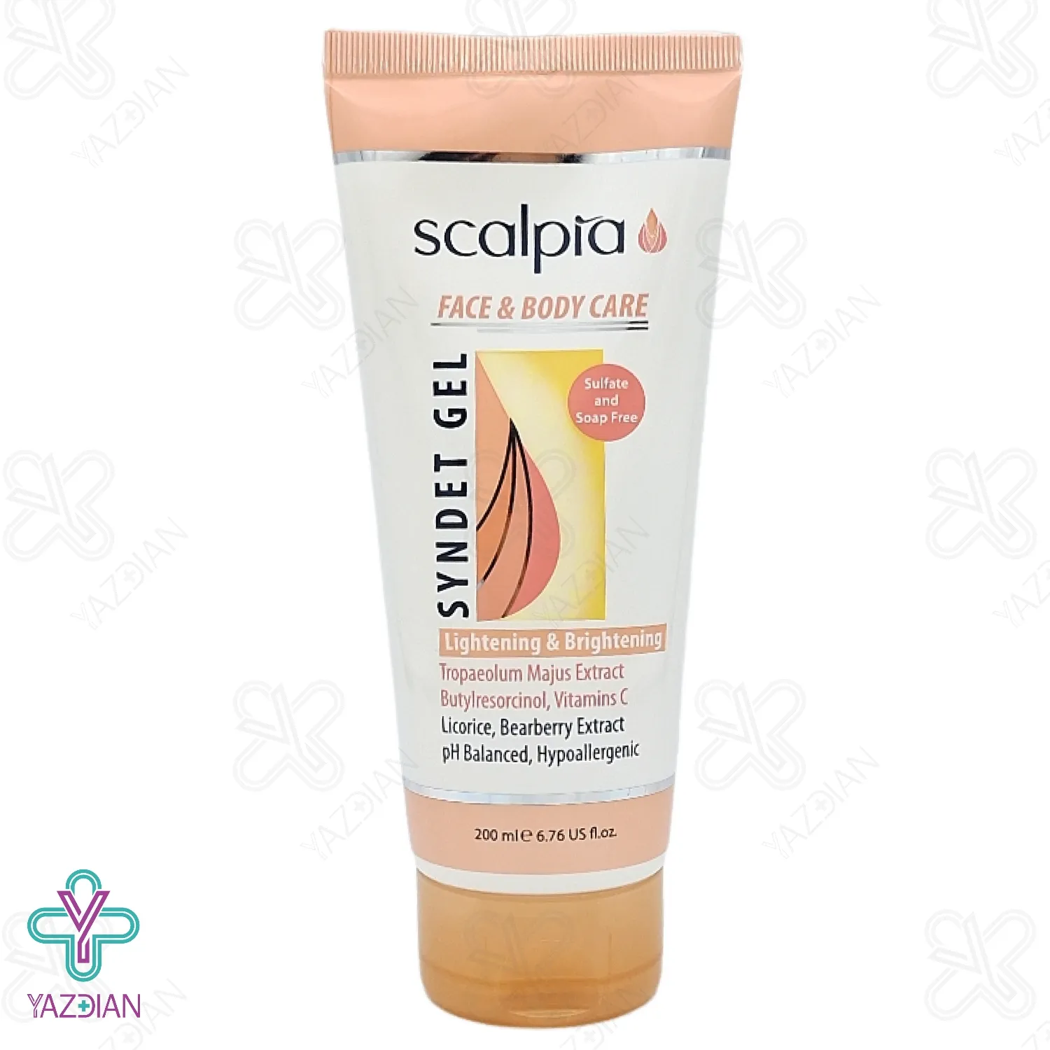 ژل روشن کننده صورت و بدن اسکالپیا - 200 میلی لیتر	