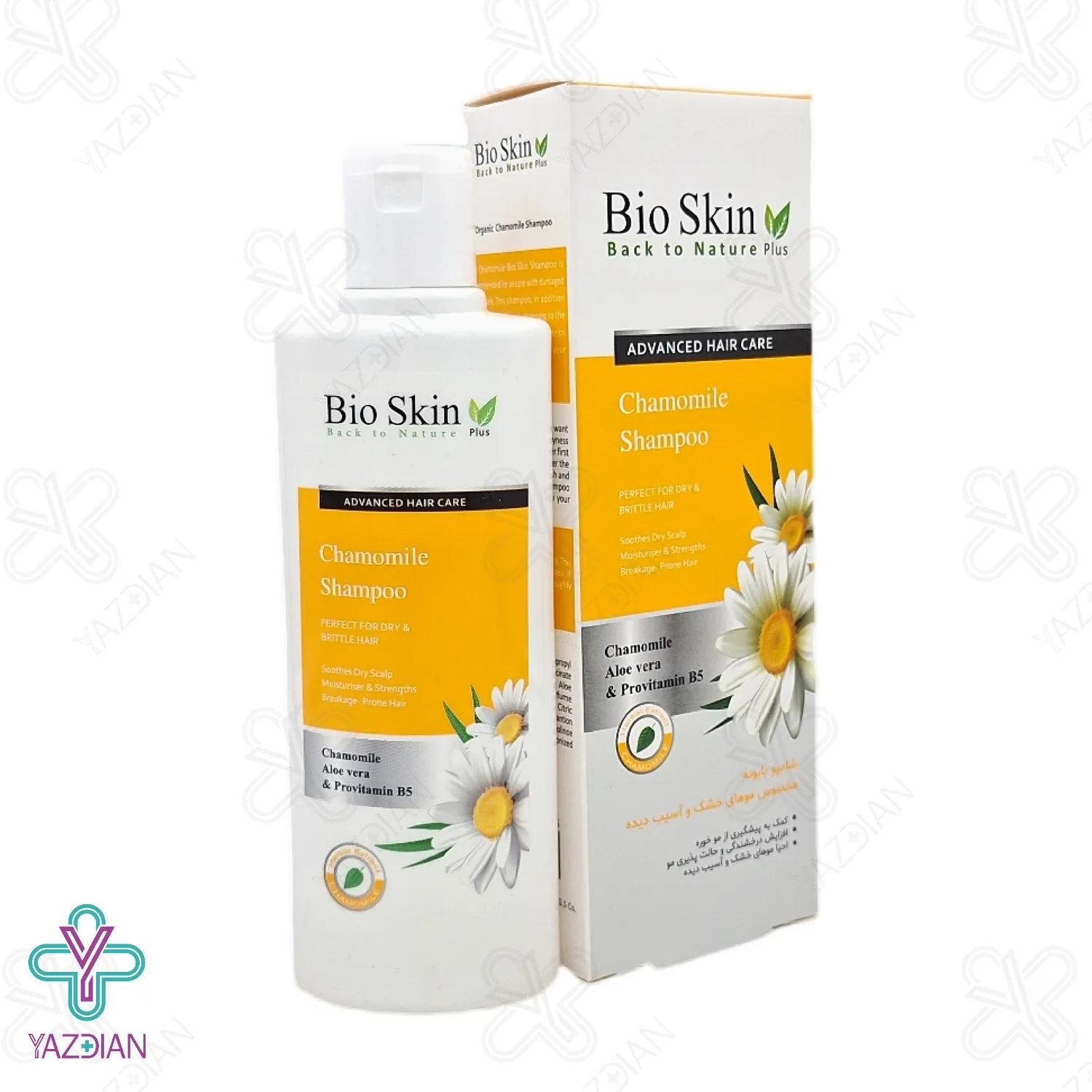 شامپو موهای خشک و آسیب دیده بابونه بایو اسکین پلاس - 200 میلی لیتر	
