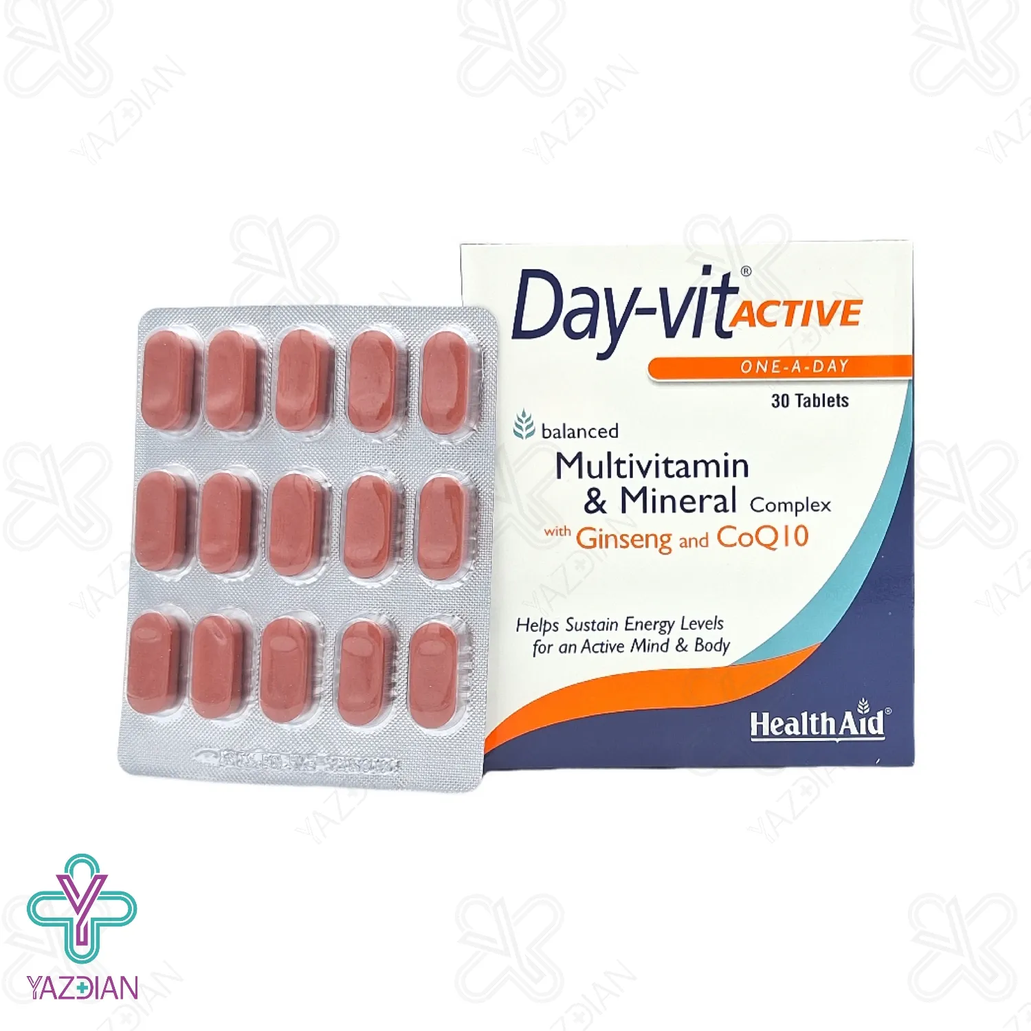 قرص مولتی ویتامین دی ویت اکتیو هلث اید - 30 عددی	