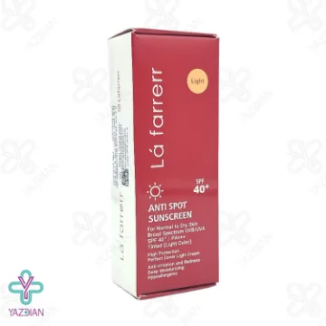 کرم ضد آفتاب و ضد لک SPF 40 پوست خشک و معمولی لافارر - بژ روشن	