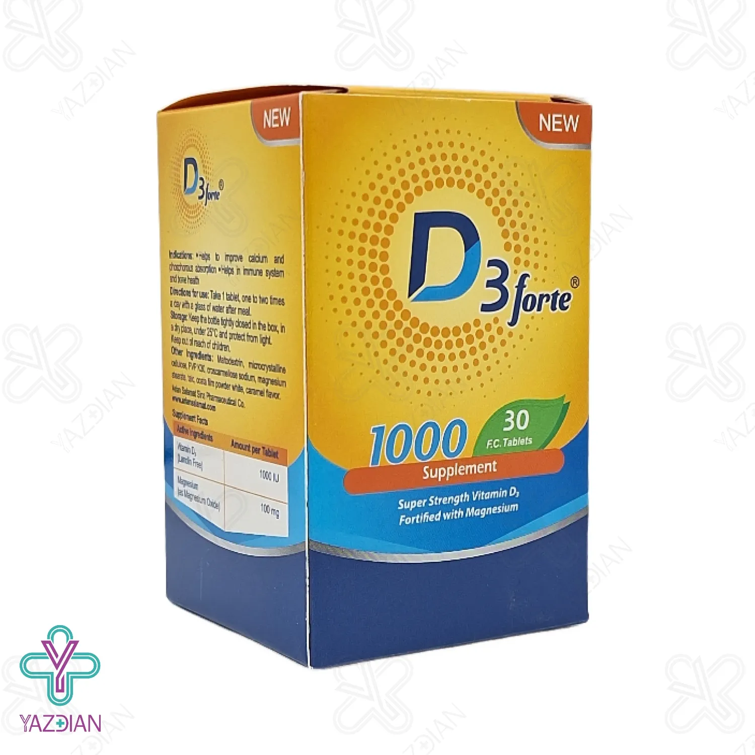 قرص ویتامین د3 فورت 1000 هولیستیکا - 30 عددی	