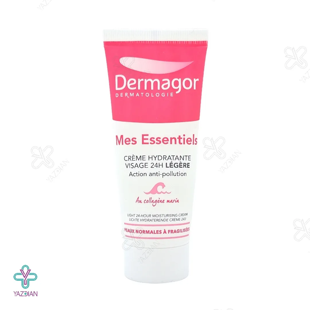 کرم مرطوب کننده مغذی 24 ساعته لایت درماگور - 40 میلی لیتر	