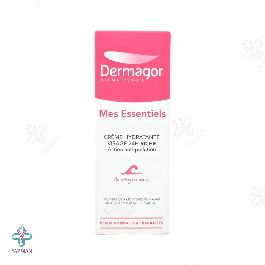 کرم مرطوب کننده مغذی 24 ساعته ریچ درماگور - 40 میلی لیتر	