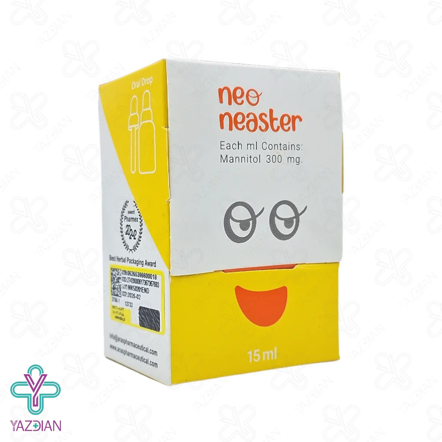 قطره زردی کودکان نئوناستر ارس - 15 میلی لیتر	