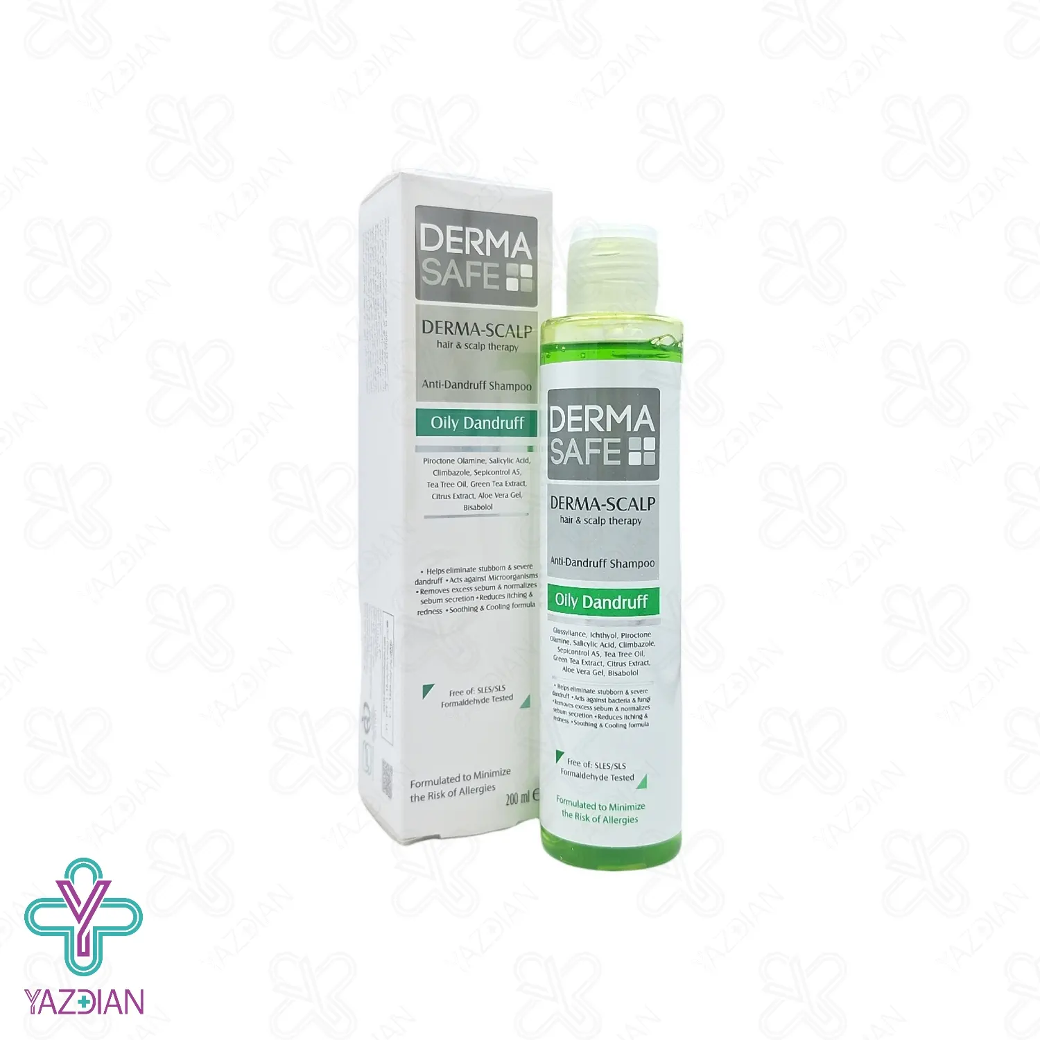 شامپو ضد شوره مو و پوست سر چرب درماسیف - 200 میلی لیتر	