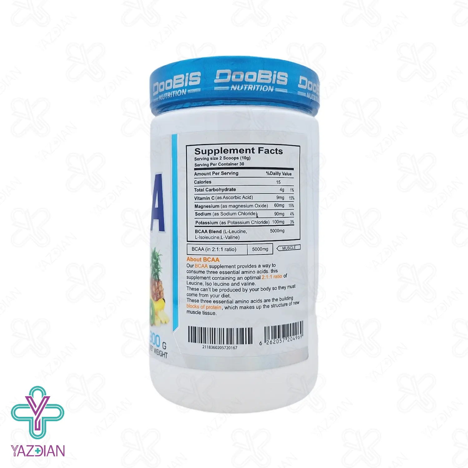 پودر BCAA بی سی ای ای 5000 دوبیس - 300 گرم	