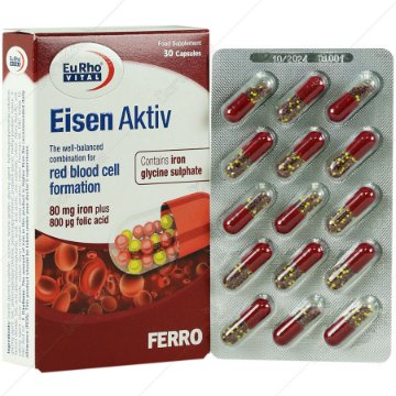 کپسول آهن آیزن اکتیو یوروویتال - 30 عددی