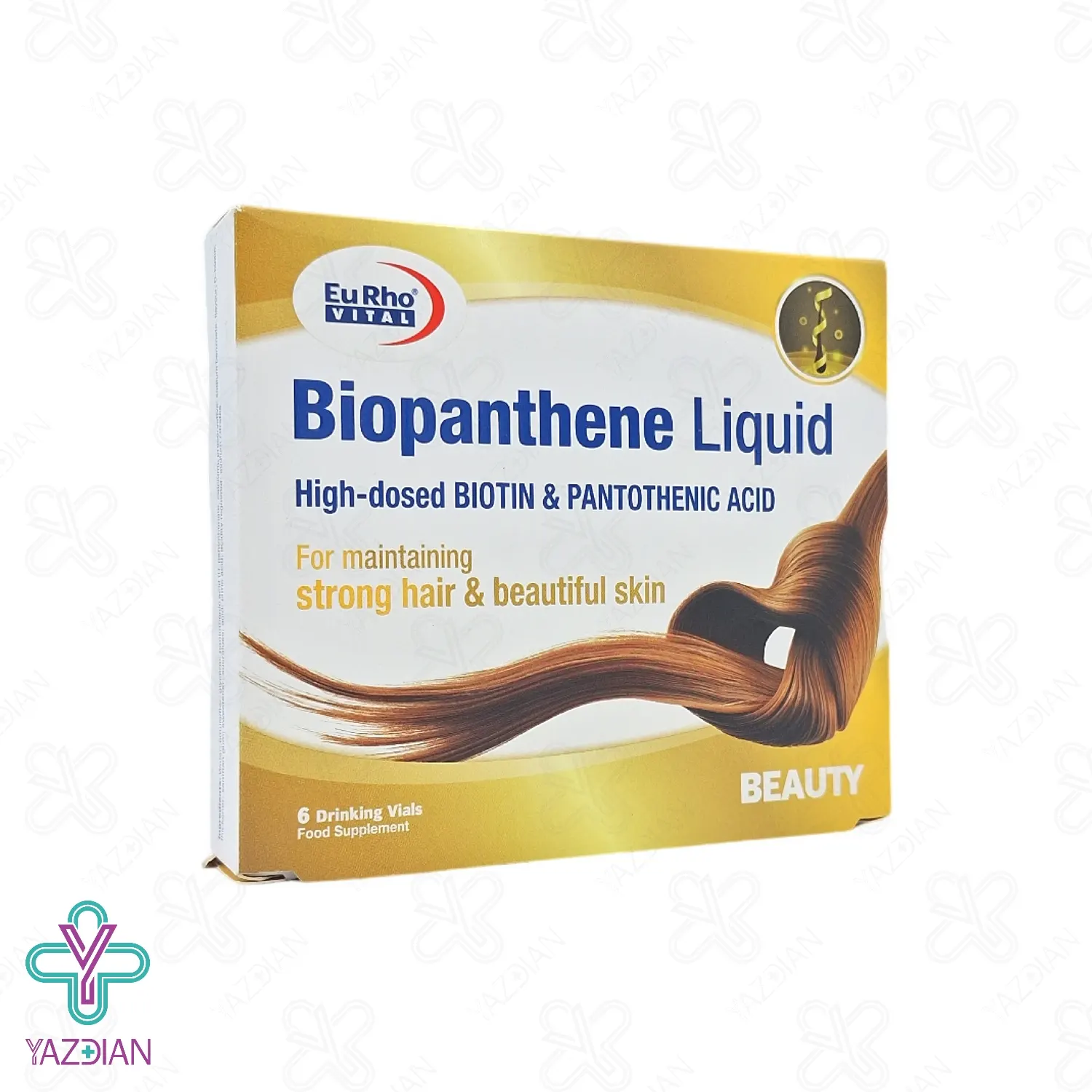 ویال خوراکی تقویت کننده پوست و مو بیوپانتن یوروویتال - 6 عددی	